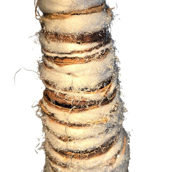 Set of 3 natural twine and cotton, sparkly Christmas trees - Picture 4 of 11